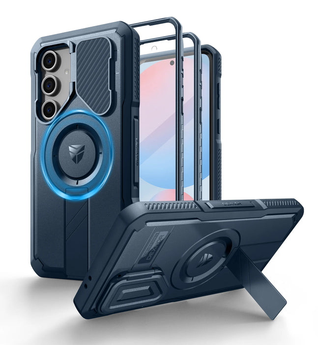 For Samsung Galaxy S24 Fe Magnetic Rugged Shockproof Protective Case With Camera Case & Built-In Screen Protector