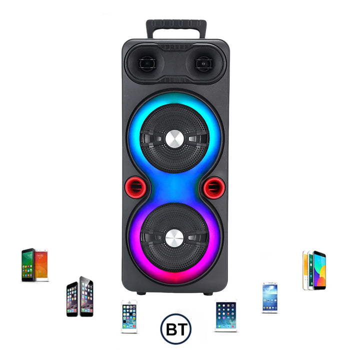 Portable Wireless Speaker High Power Home Karaoke Partybox 6.5 Inch Stereo Subwoofer Speaker With Mic Fm Radio Party Sound Box