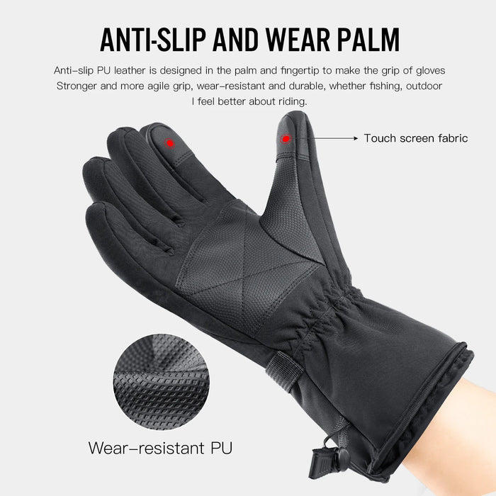 Rechargeable Heated Gloves For Winter Moto