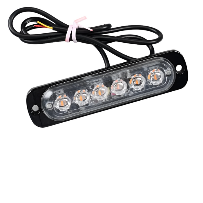 6Smd Led Strobe Warning Light For Trucks Amber 12V / 24V