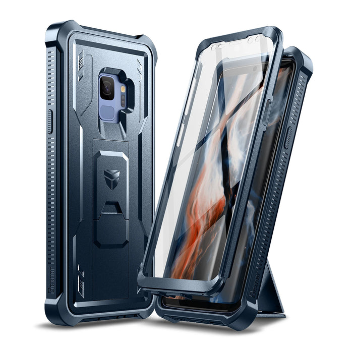 For Samsung Galaxy S9 Heavy Duty Military Grade Protection Shockproof Case Built In Screen Protector And Kickstand