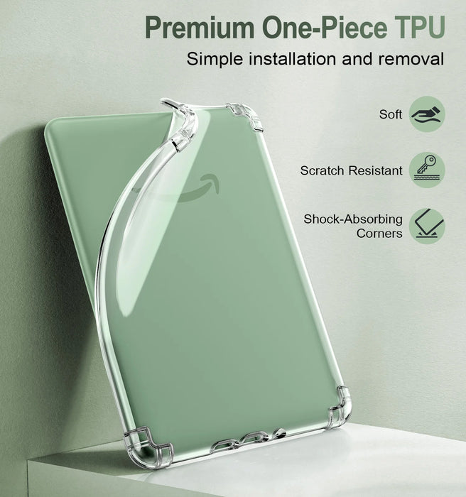 For 6 Inch All-New Kindle 11Th Gen-2024 / 2022 Ultra Clear Soft Tpu Slim Flexible Transparent Skin Bumper Back Case