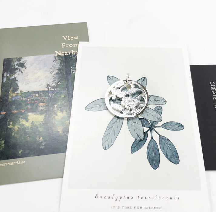 925 Sterling Silver Flower Ornament Pendant Glam Jewelry Trendy Gift For Women