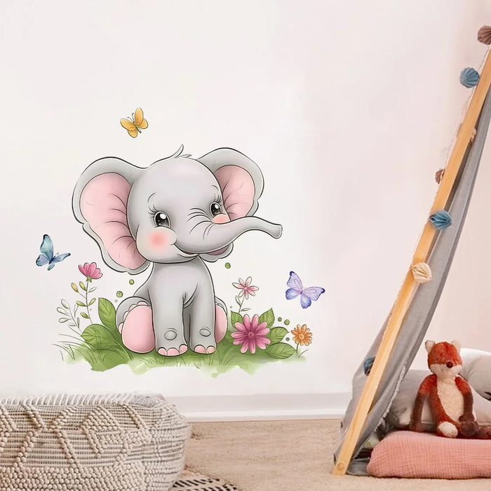 Adorable Elephant Wall Decals For Kids Rooms