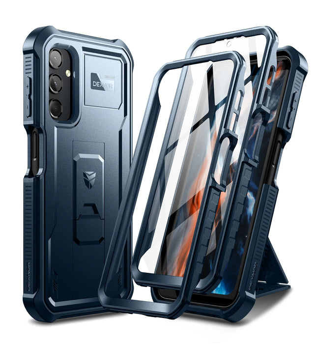 For Samsung Galaxy A24 Heavy Duty Military Grade Armor Shockproof Shell Case Built In Screen Protector Kickstand