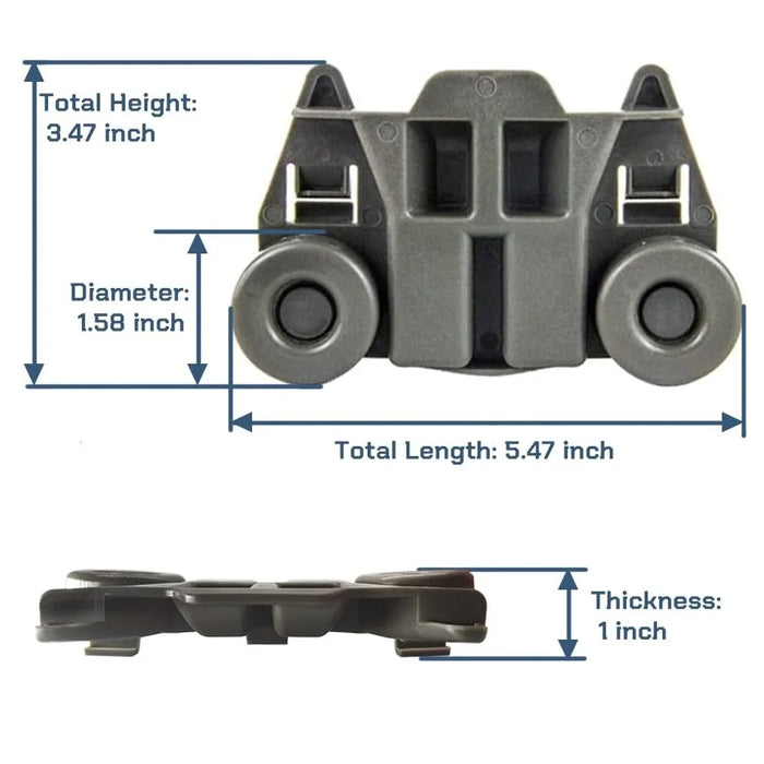 4 Pack W10195417 Dishwasher Wheel Lower Rack For Kenmore Whirlpool Kitchenaid Ap4538395 Ps2579553 Wpw10195417 Ah2579553 Ea2579553