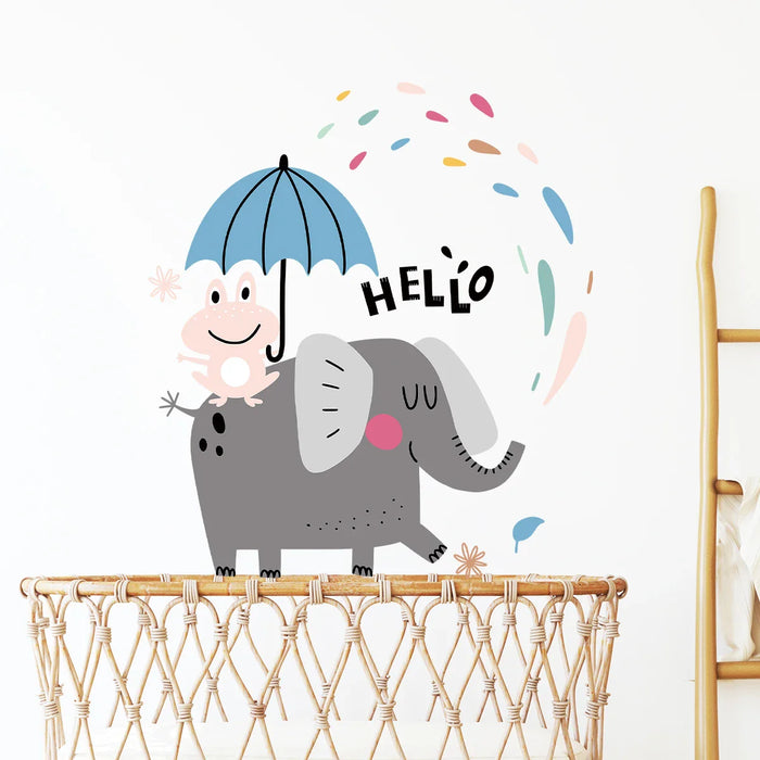 Adorable Animal Wall Stickers For Kids Room Decor