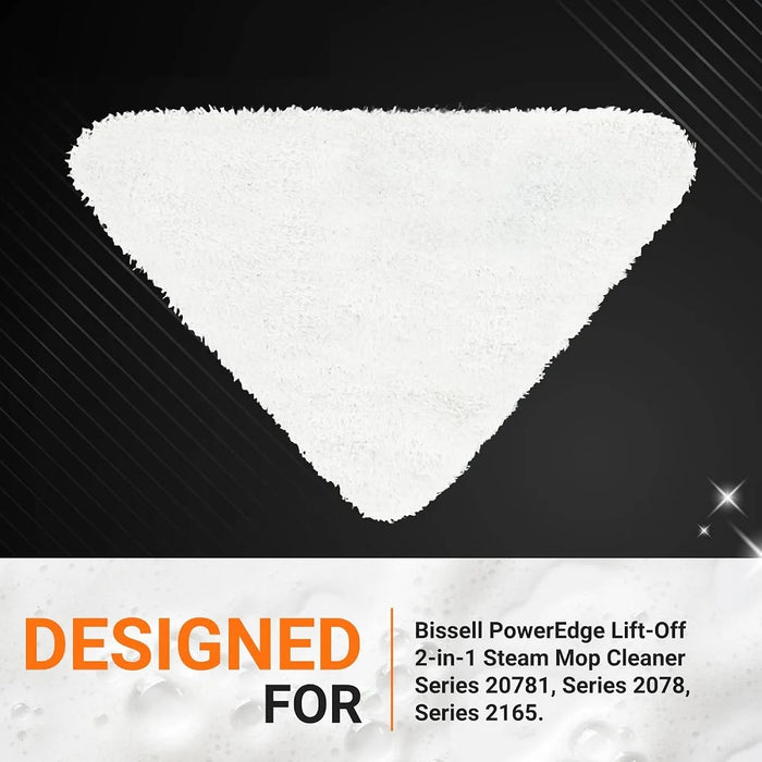 6 Pack s Pads For Bissell Poweredge And Powerforce Lift-Off Steam Mop 2078 2165 20781 Series Microfiber Steam Mop Pads