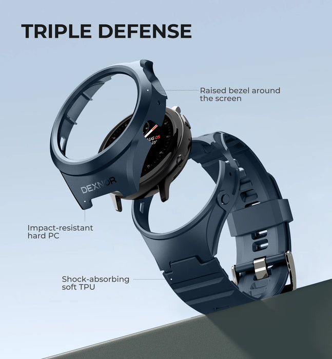 For Samsung Galaxy Watch Active 2 44Mm Adjustable Strap Uni-Body Design Rugged Grade Shockproof Case