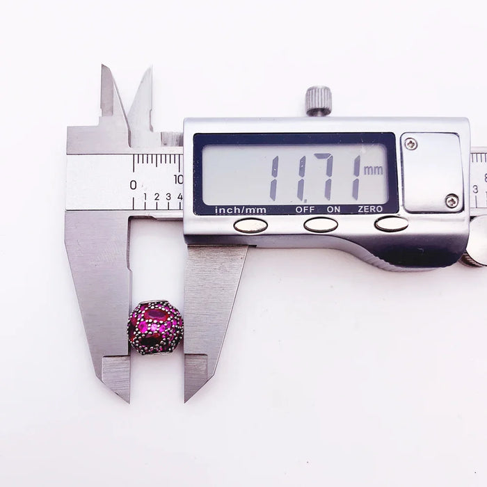 925 Sterling Silver Red Fire Beads European Diy Jewelry Accessory For Women