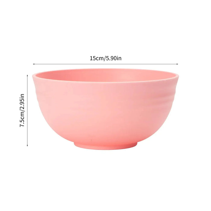 4 / 6 / 8 Piece Reusable Pink Cereal Bowls Ideal For Food Dessert Camping
