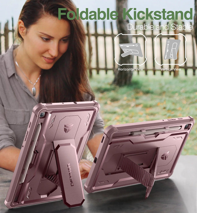 For Samsung Galaxy Tab S6 Lite 10.4 Inch Full Body Heavy Shockproof Protective Case With Pen Holder Built In Screen Protector