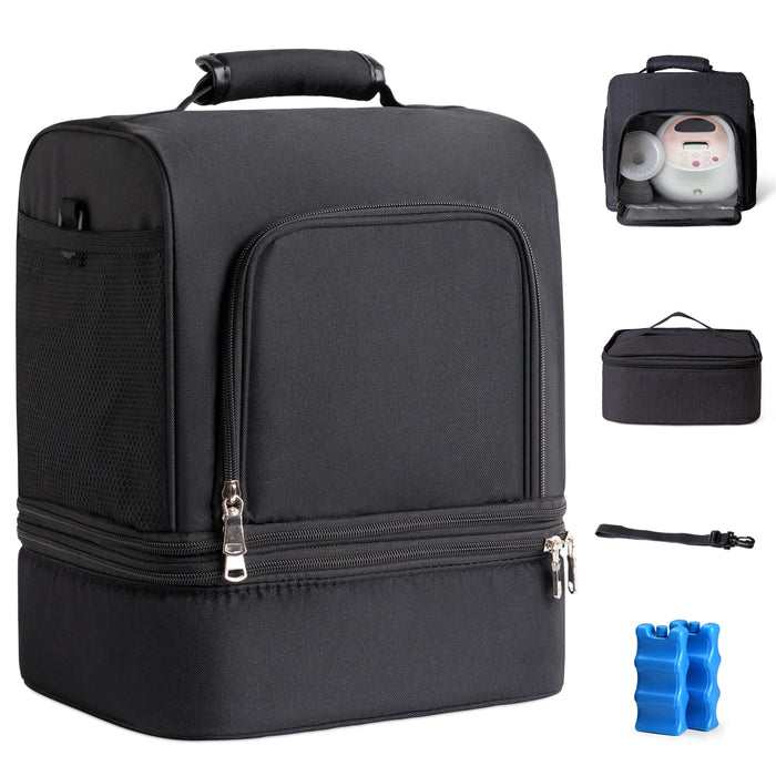 Double Layer Breast Pump Bag With Cooler