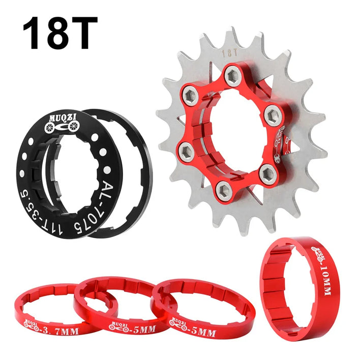 Single Speed Cassette Cog Conversion Kit 12 22T