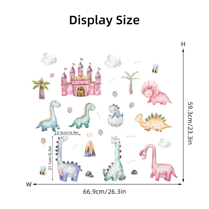Waterproof Dinosaur Wall Stickers For Kids Room Decor