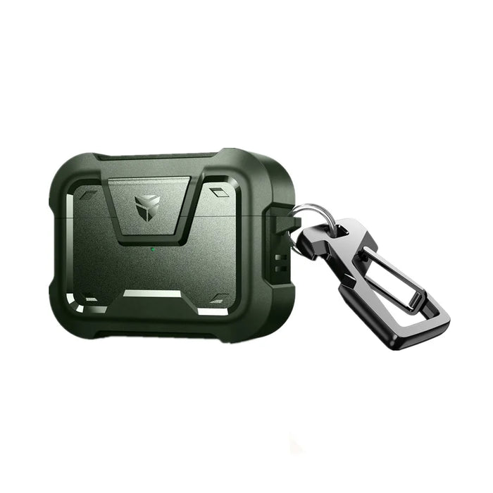 For Apple Airpods Pro Full-Body Rugged Protective Case With Secure Lock Keychain Design