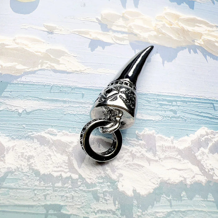 925 Sterling Silver Vintage Wolf Tooth Pendant Summer Jewelry Gift