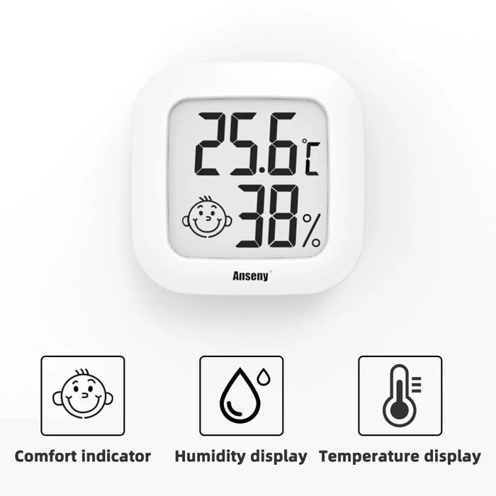 Lcd Digital Thermometer Hygrometer Indoor / Outdoor Temperature & Humidity Meter