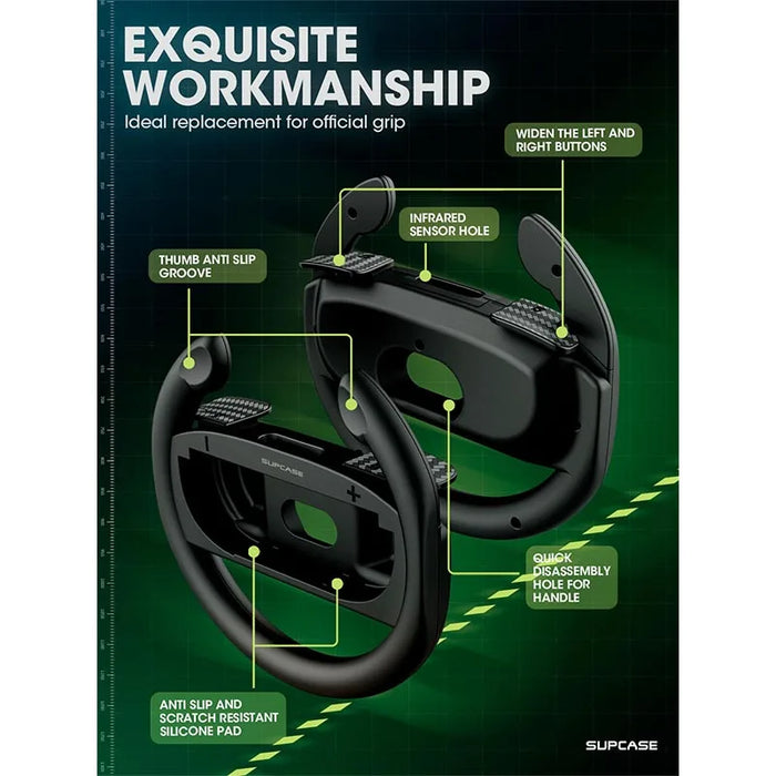 For Nintendo Switch 2 2025 Racing Games Accessories Joycon Controller Steering Wheel Grip Set