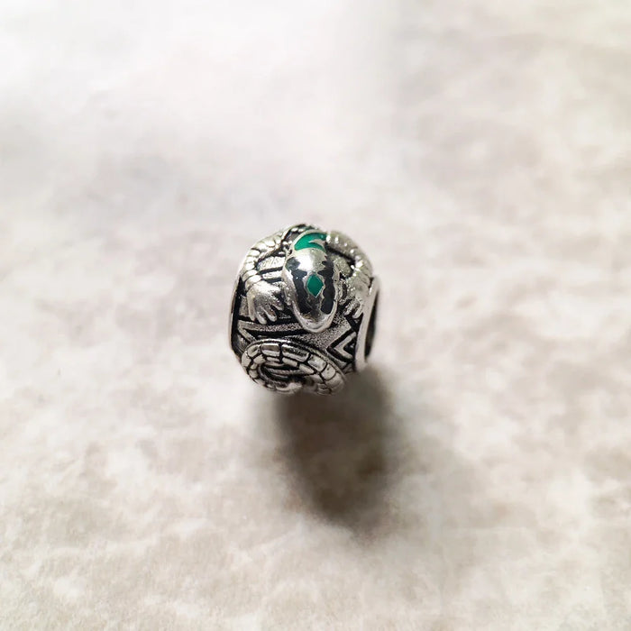 925 Sterling Silver Strength Lizard Charm Bead For European Bracelets