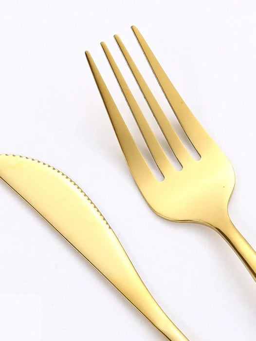 30 Piece Stainless Steel Christmas Tableware Set