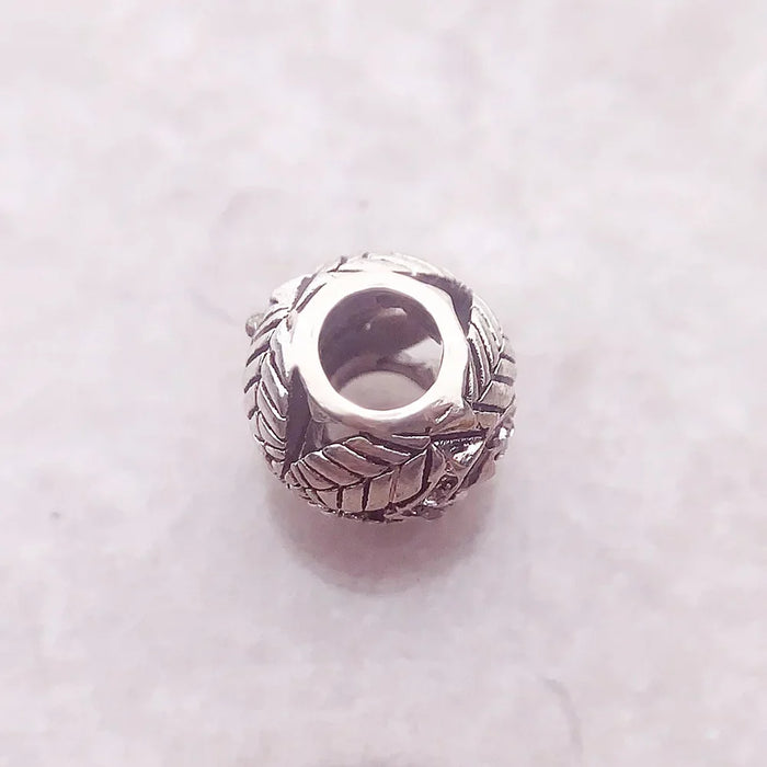 925 Sterling Silver Feather Bead Necklace Ethnic Inspired Fashion Jewelry For Women And Men