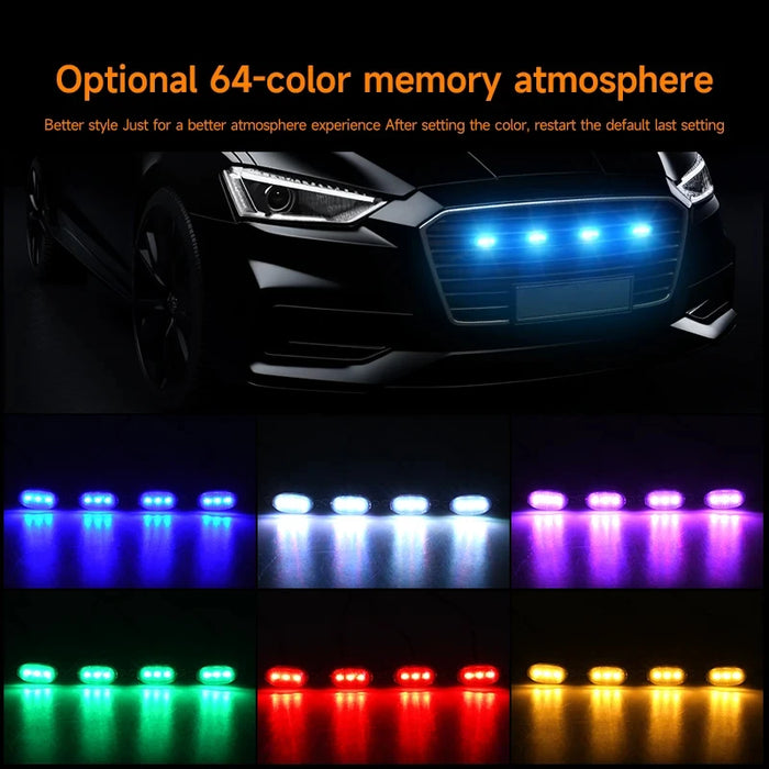 12V Rgb Led Car Grille Light For Off-Road Vehicles App Control