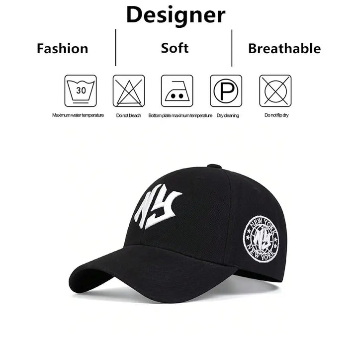 Ng Letter Embroidery Baseball Cap Adjustable Sun Hat