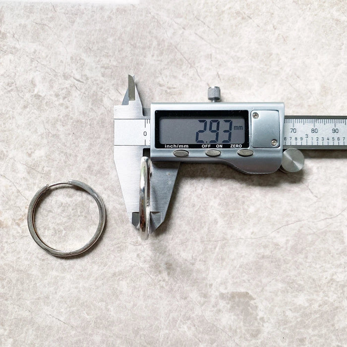 925 Sterling Silver Large Creole Hinged Hoop Earrings Europe Style Glam Jewelry For Women & Men