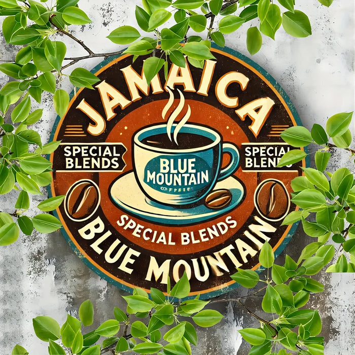 Blue Mountain Jamaica Coffee Metal Wall Art 8X8 Inch Inches Durable & Easy To Hang