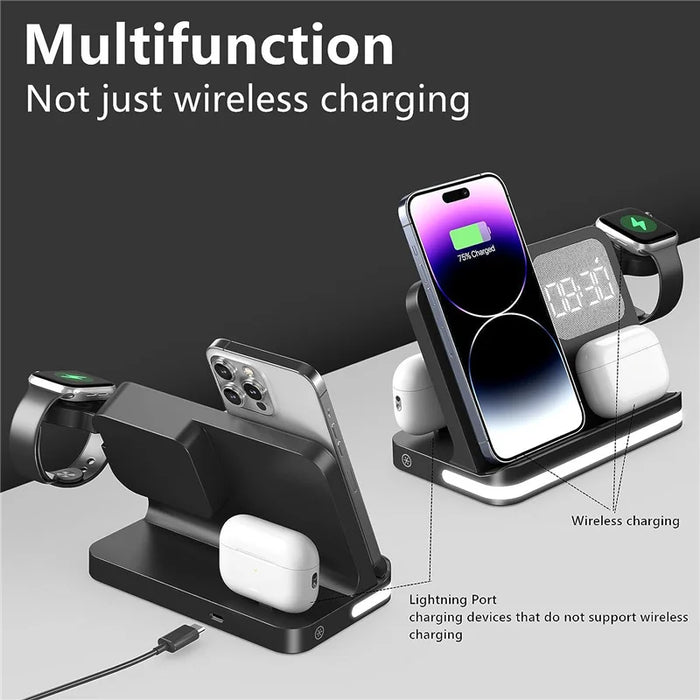 6 in 1 Fast Wireless Charger for Iphone Samsung S23 S22 Ultra Note Fold