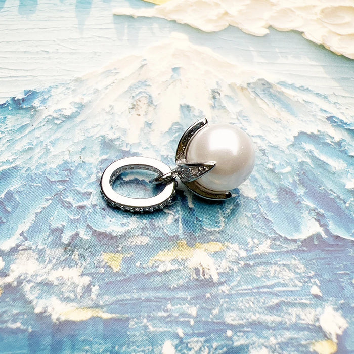 925 Sterling Silver Freshwater Pearl Ball Pendant Romantic Fashion Jewelry For Women