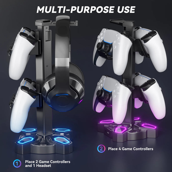 Rotatable Gaming Headset Stand Usb Ports