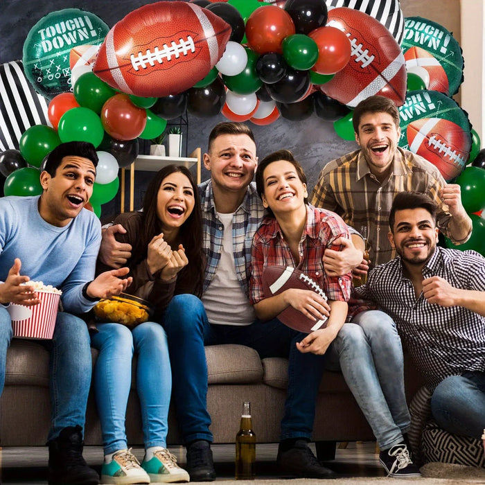 119Pcs Rugby Balloon Set Suitable For Birthday Background Outdoor Sports Graduation Ceremony Anniversary Party Spring And Summer