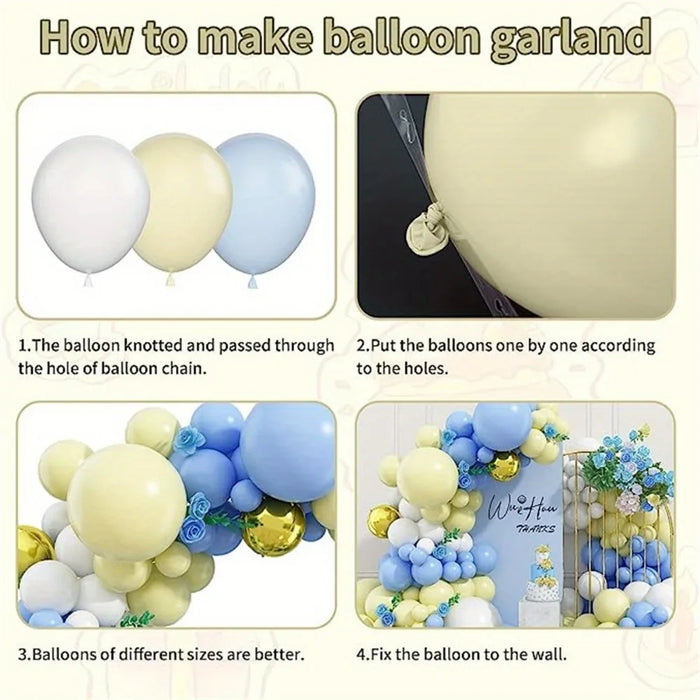 125Pcs Bee Balloon Garland Arch Set Wedding Birthday Party Anniversary Graduation Easter Indoor And Outdoor Decoration