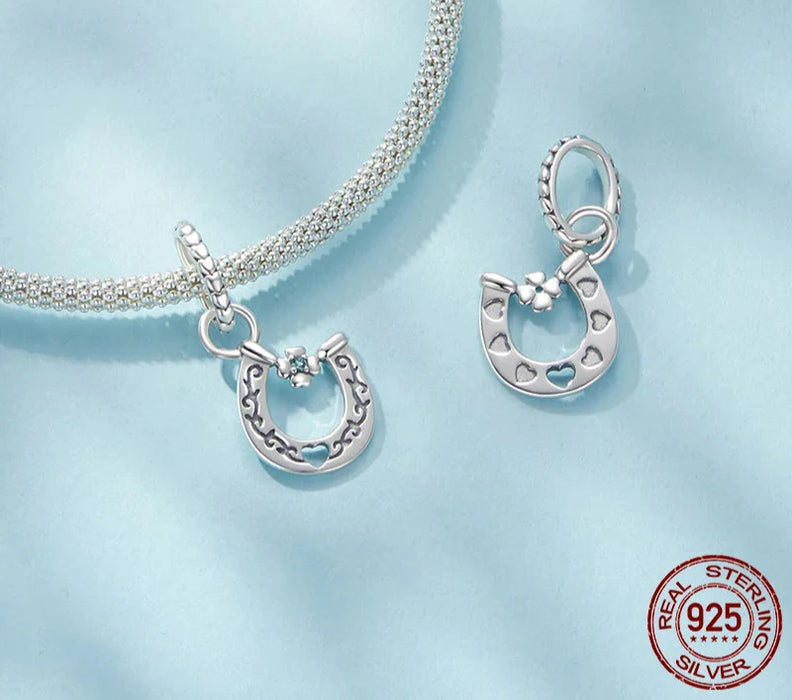 925 Sterling Silver Horseshoe Charm Pendant