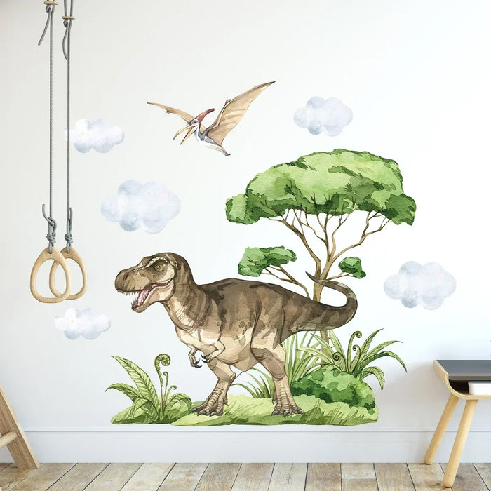 Watercolour Dinosaur Wall Stickers For Kids Room Decor