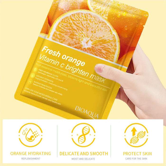 8 Piece Fruit Face Mask Set For Hydrating & Anti Aging Skin