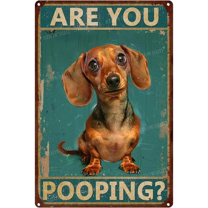 1D Funny Dachshund Dog Tin Sign Home Gift