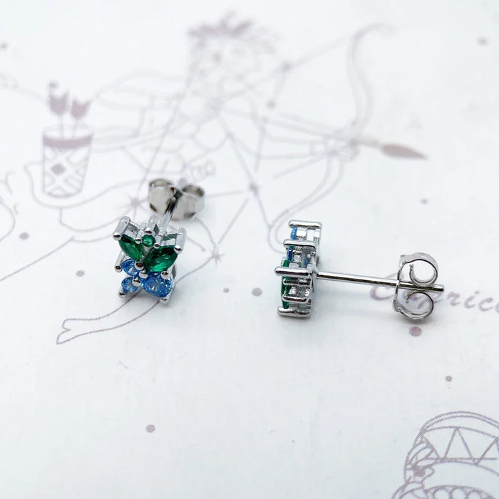 925 Sterling Silver Blueberry Stud Earrings Sweet & Stylish Gift