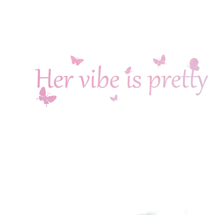 Pretty Pink Text Wall Sticker For Girls Room Decor