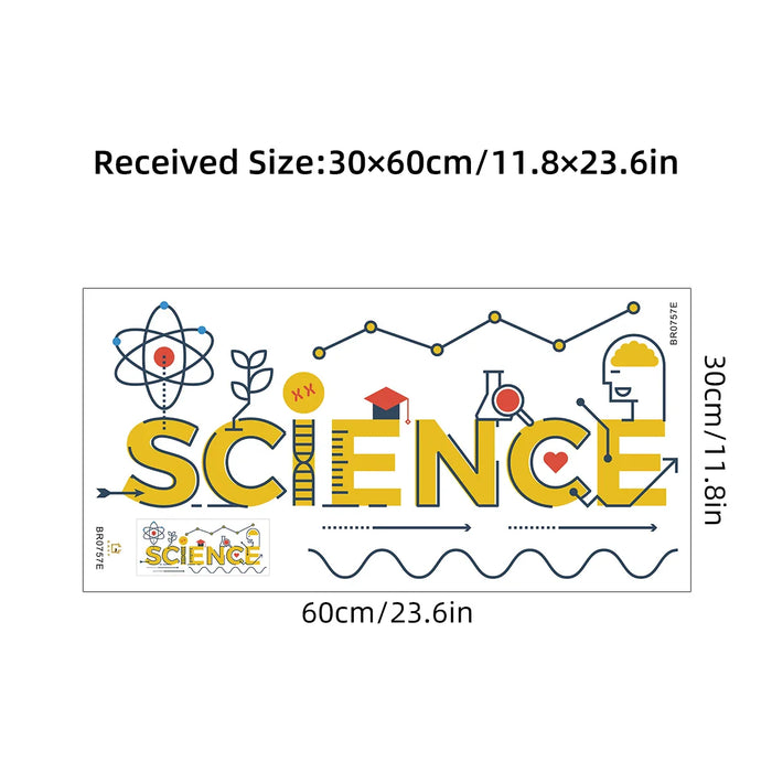 Cartoon Science Lab Wall Decals For Kids Room