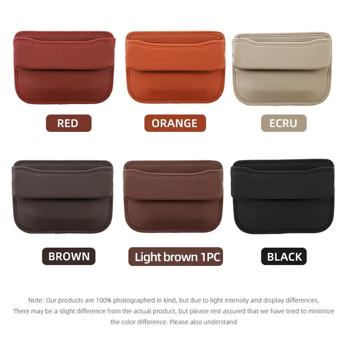 Car Seat Gap Organizer Pu Leather Console Side Pocket Storage Box