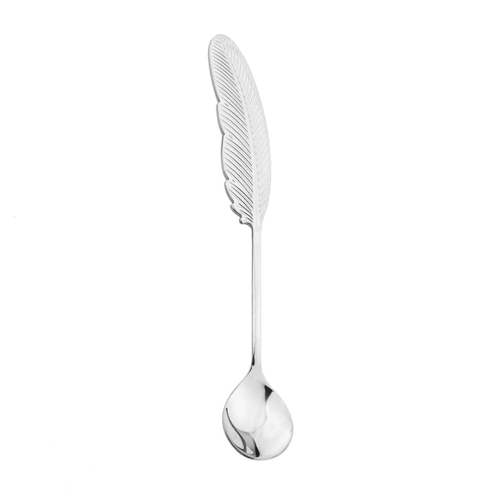 Stainless Steel Feather Spoons For Coffee And Desserts