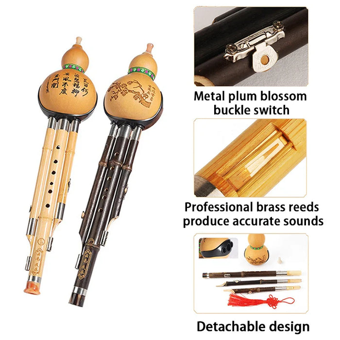 Handmade Bamboo Hulusi Set For Beginner Children