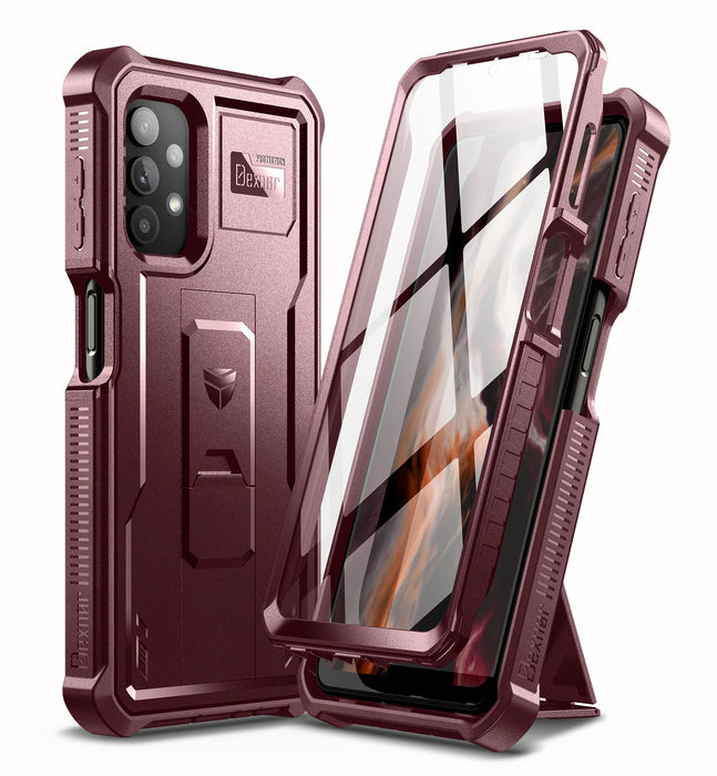 For Samsung Galaxy A32 5G Full-Body Heavy Duty Military Grade Shockproof Case & Kickstand Built In Screen Protector