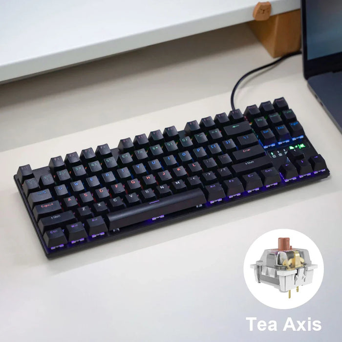 Colourful Wired Mechanical Keyboard 10 Lighting Options Windows Compatible