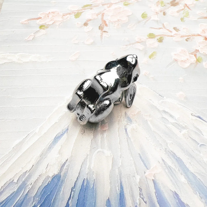 925 Sterling Silver Spring Rabbit Pendant Cute Accessory For Women