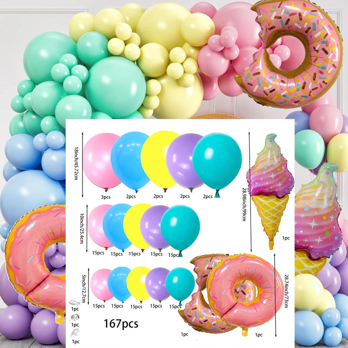 Mixed Size Soft Colour Balloon Garland Set & Balloon Arch Easter Spring Rainbow Party Balloons Unicorn Balloons For Parties