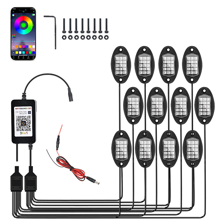 12V Rgb Led Car Chassis Underglow Lights For Suv Atv Jeep Off Road Truck